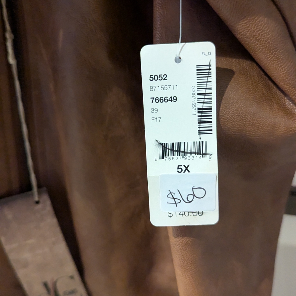 Brown Leather Jacket 5X - Picture 5 of 5